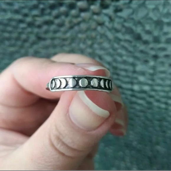 Sterling 925 Silver Moon Phase Ring New Age Witch - Picture 6 of 6
